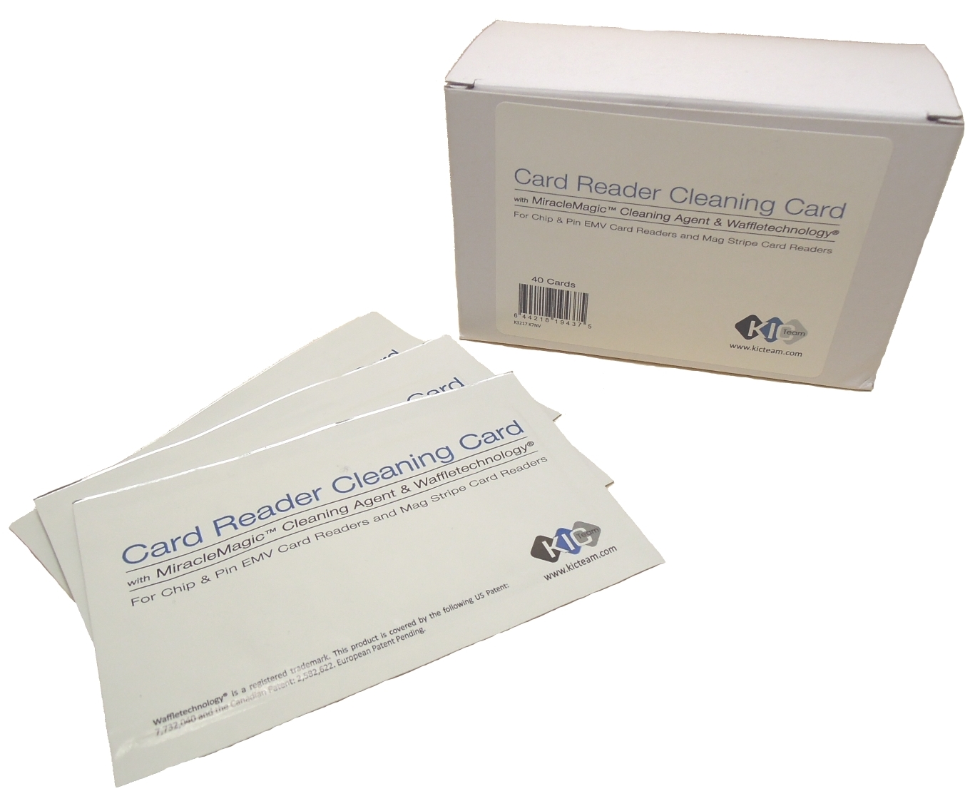KIC Products EMV Double-Sided Cleaning Cards, box of 40 cards - Fast Shipping