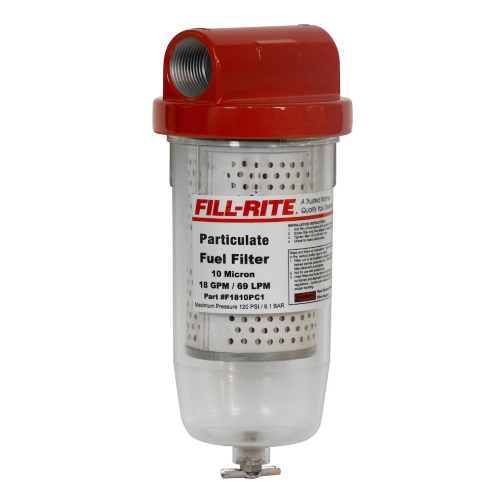 FillRite F1810PC1 Particulate Clear Bowl Filter with Drain Fast